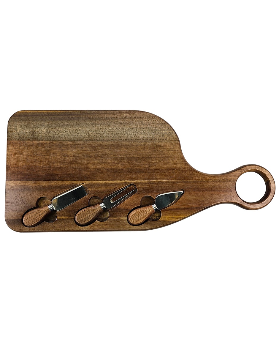 Set tabla para queso Haus de madera
