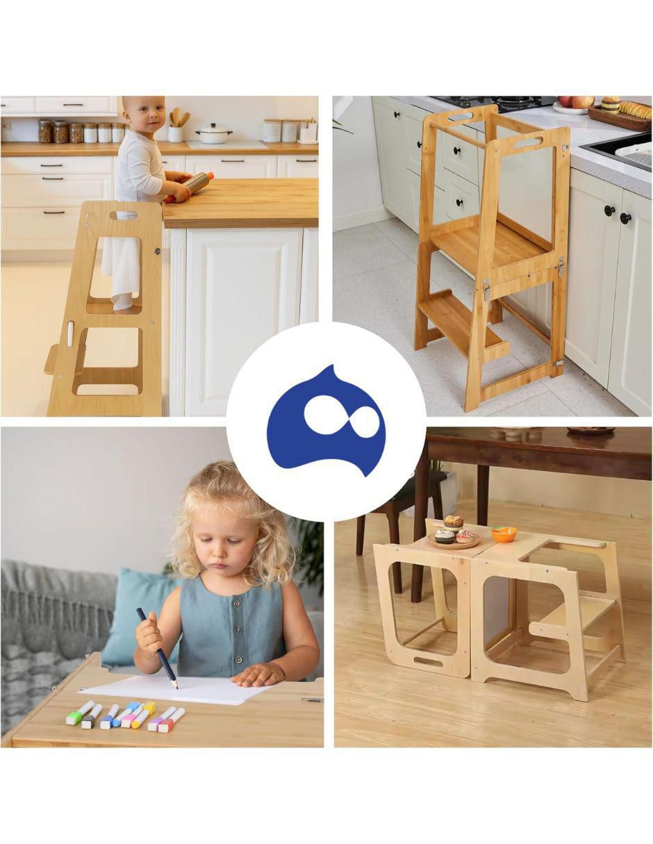 Torre de aprendizaje Montessori de madera 6