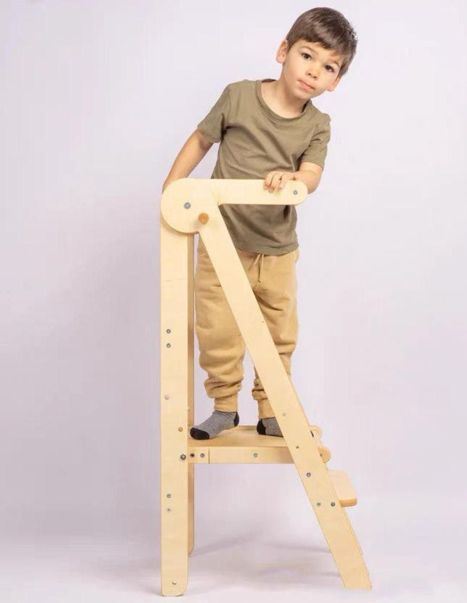 Torre de aprendizaje Montessori de madera 4