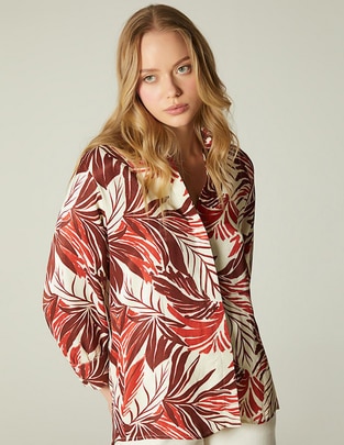 Blusa Studio F manga larga para mujer