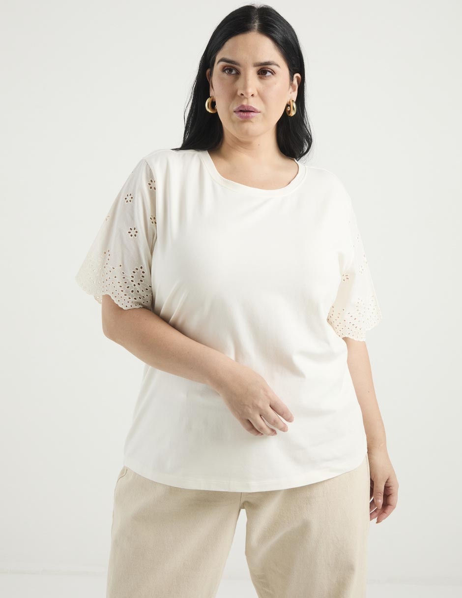 Playera manga corta cuello redondo mujer Playera manga corta cuello redondo mujer