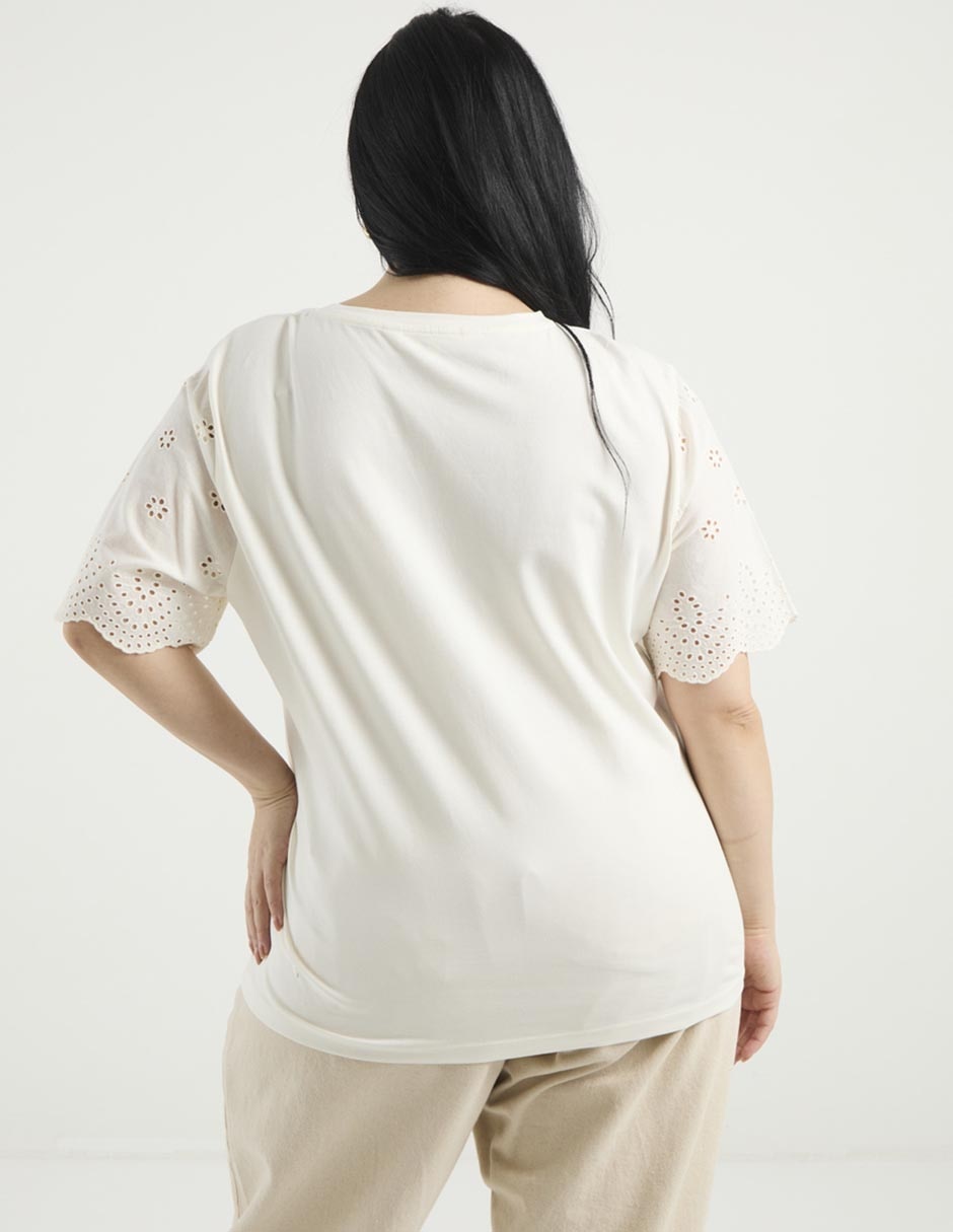 Playera manga corta cuello redondo mujer 4