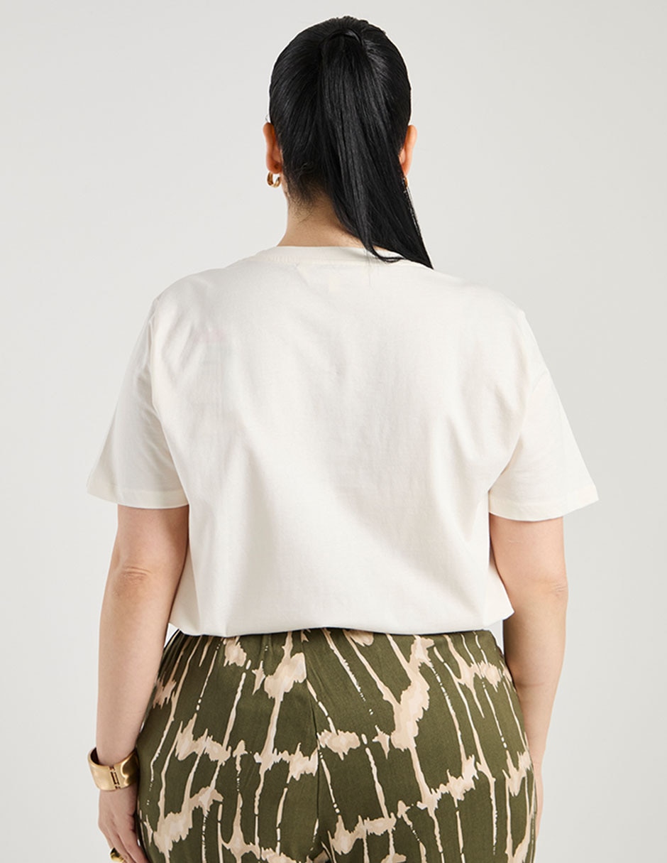 Playera manga corta cuello redondo mujer 7
