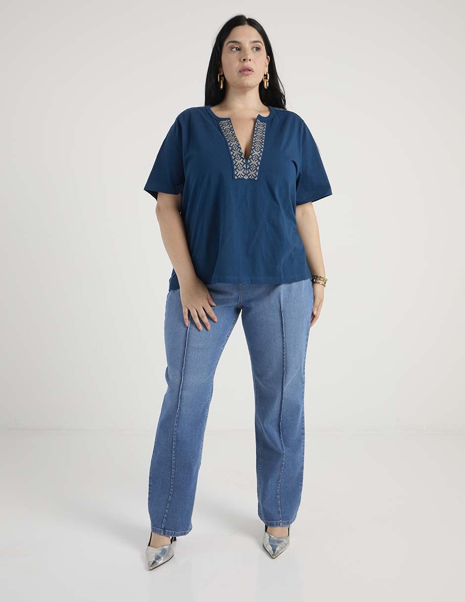 Jeans straight para mujer 6