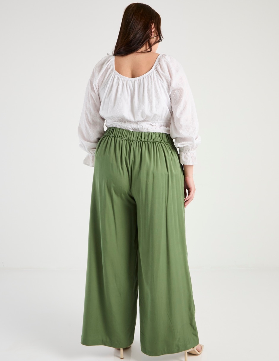 Pantalón coulotte regular para mujer 4
