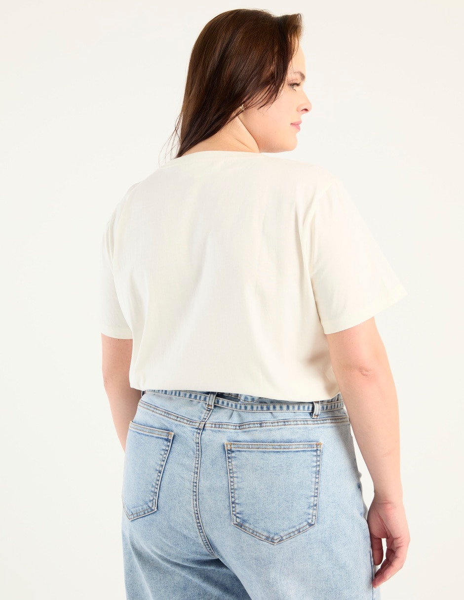 Playera manga corta The Pattern cuello redondo para mujer