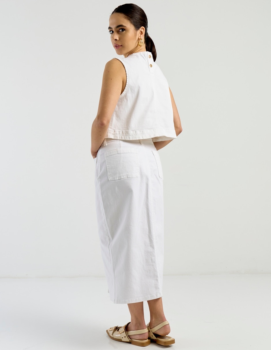 Falda crop Petite Studio a la cintura