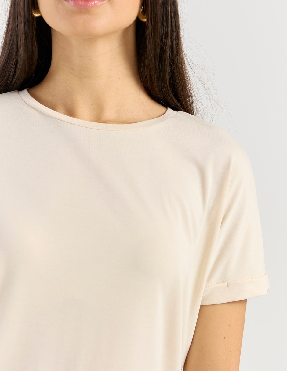 Playera manga corta cuello redondo para mujer 7