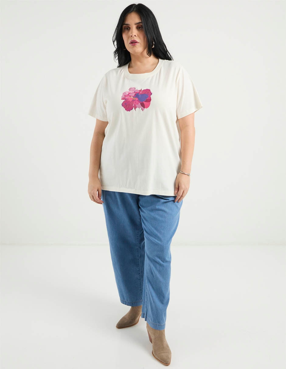 Playera manga corta The Pattern cuello redondo para mujer