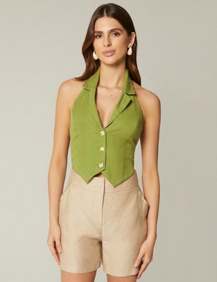 Top Studio F cuello solapa escote V 1