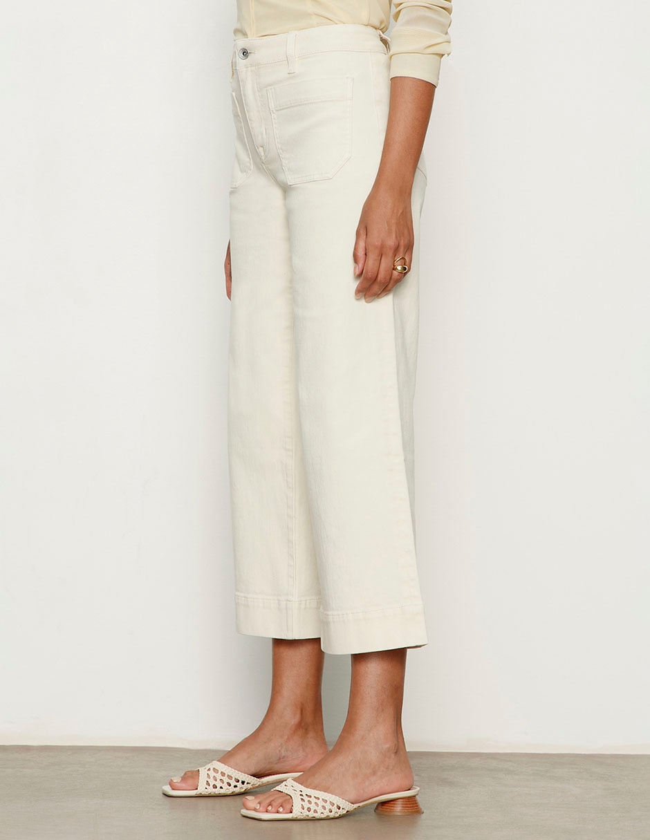 Jeans capri relajado para mujer 8