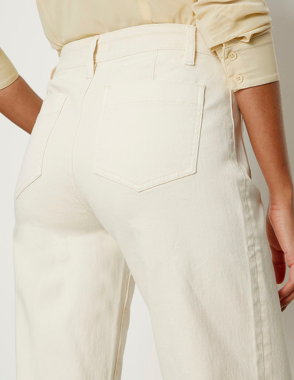 Jeans capri relajado para mujer 9