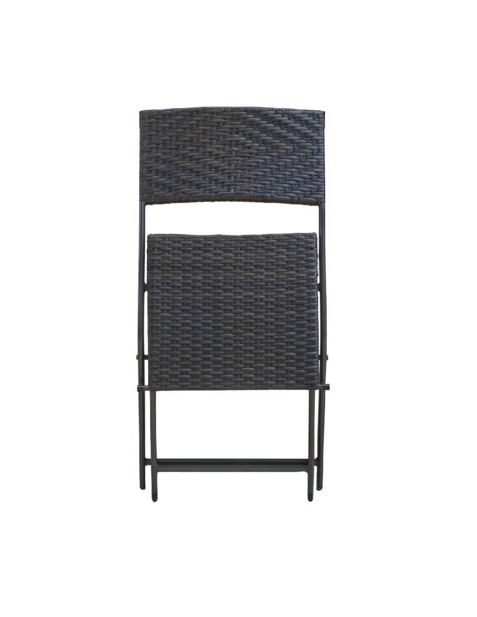 Set de terraza Marieta contemporáneo de ratán sintético 5 piezas
