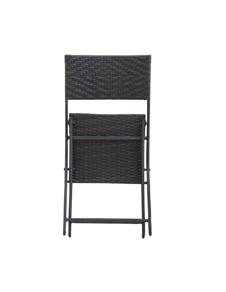 Set de terraza Marieta contemporáneo de ratán sintético 5 piezas