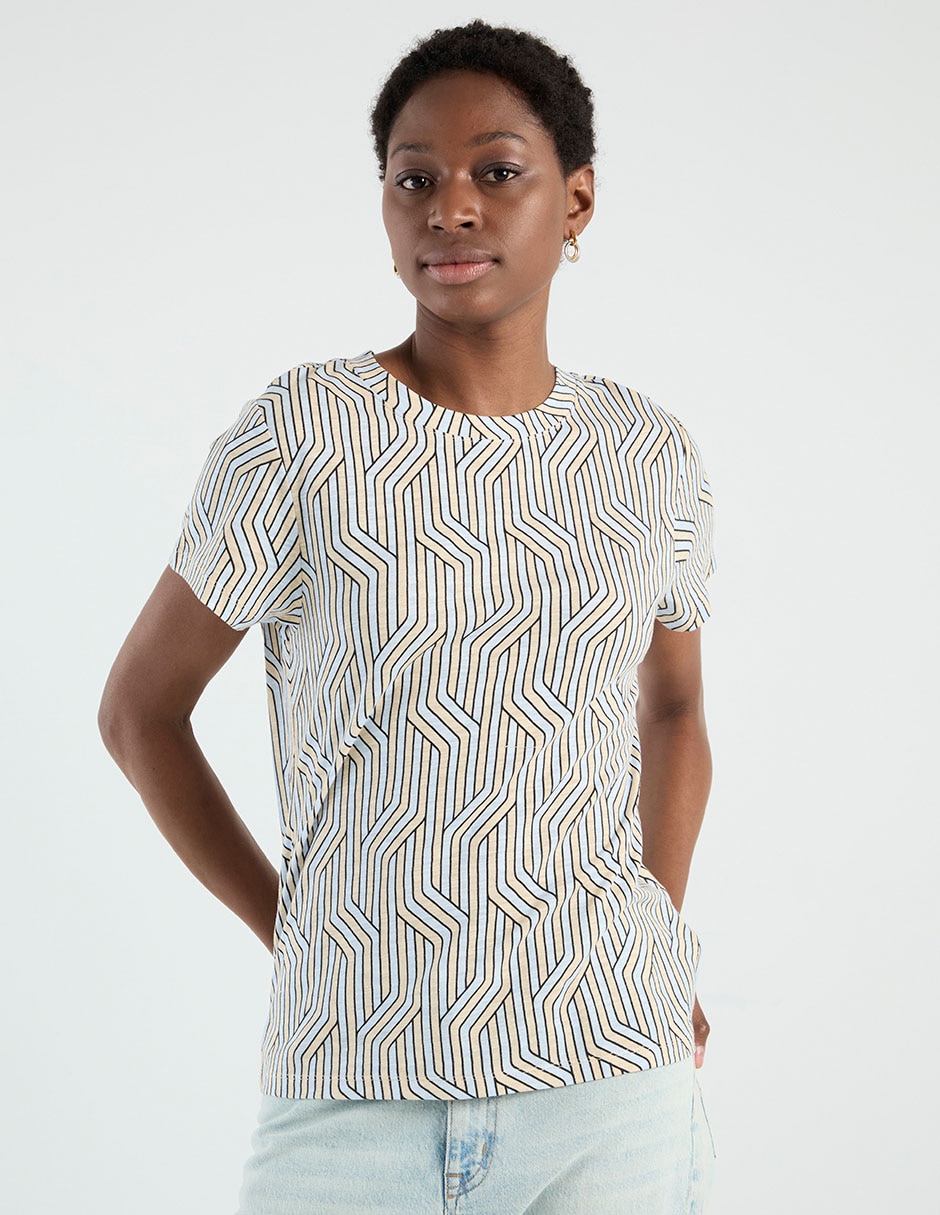 Playera manga corta Sanctuary cuello redondo para mujer
