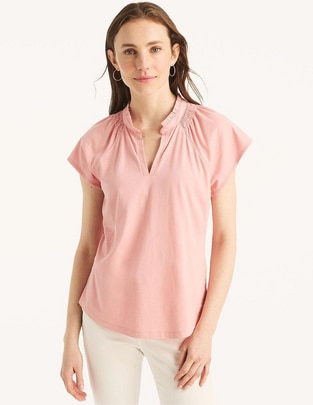 Blusa Nautica manga corta para mujer