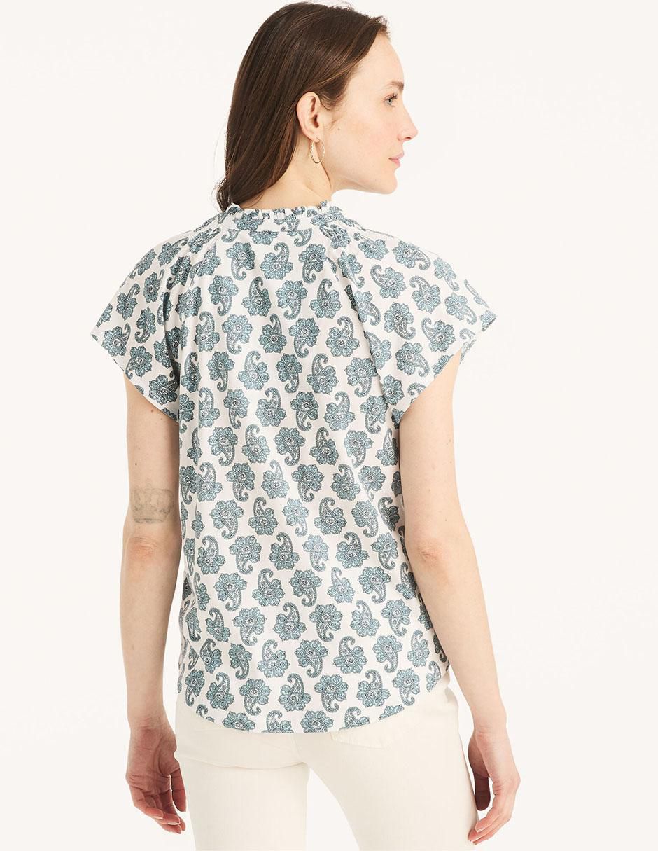 Blusa Nautica manga corta para mujer