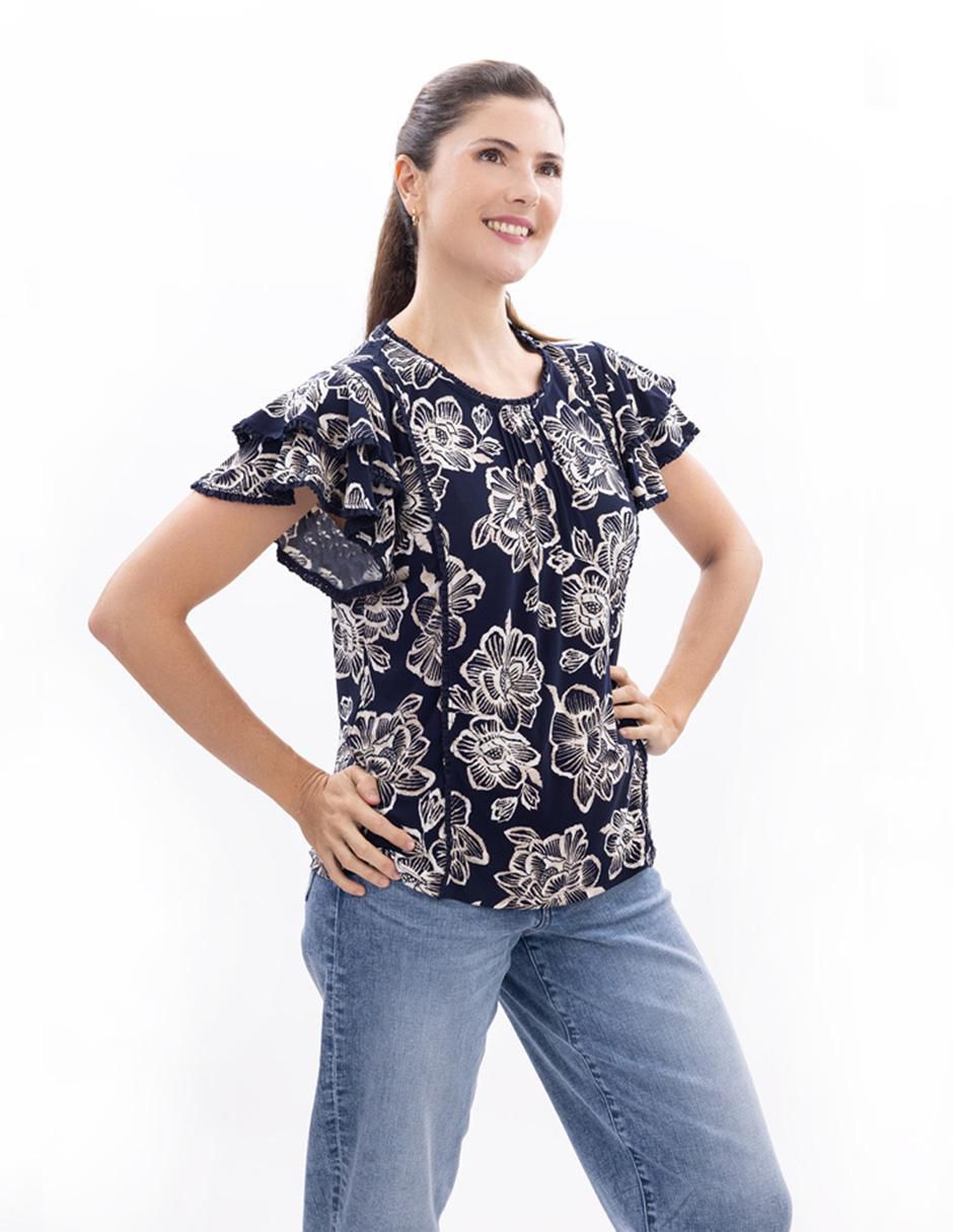 Blusa manga corta para mujer