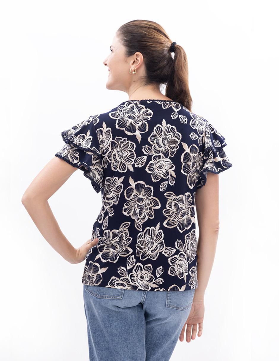 Blusa manga corta para mujer