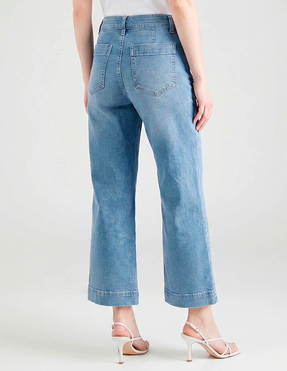 Jeans amplio CP0983AY7B corte cintura para mujer 2