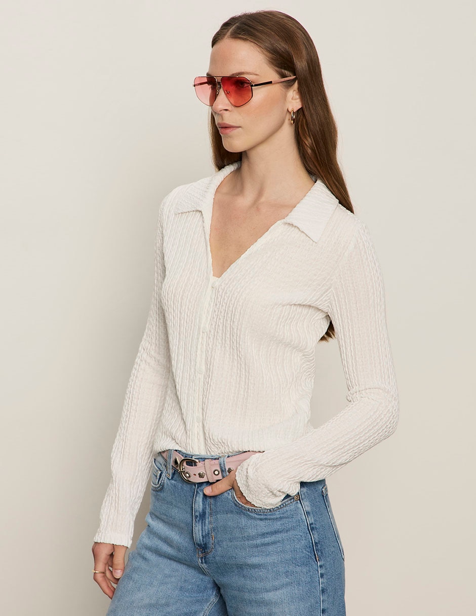 Blusa Sanctuary manga larga para mujer