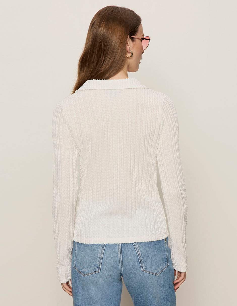 Blusa Sanctuary manga larga para mujer