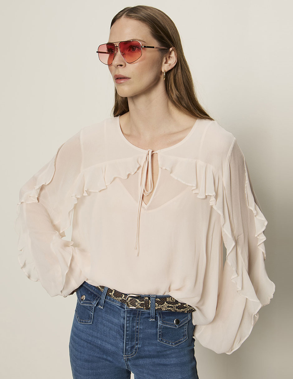 Blusa manga larga para mujer 6