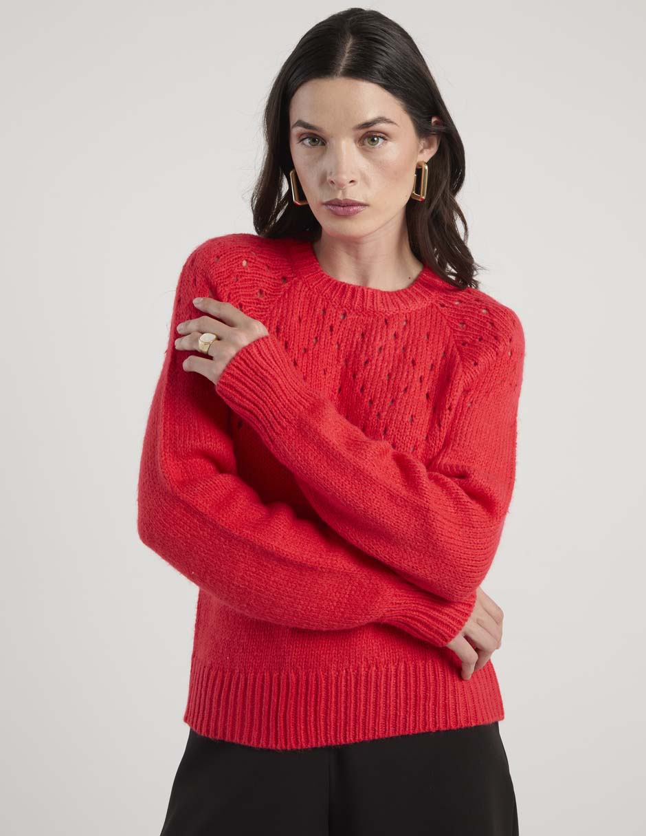 Suéter cuello redondo para mujer 2
