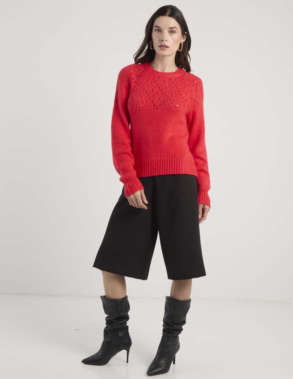 Suéter cuello redondo para mujer 3