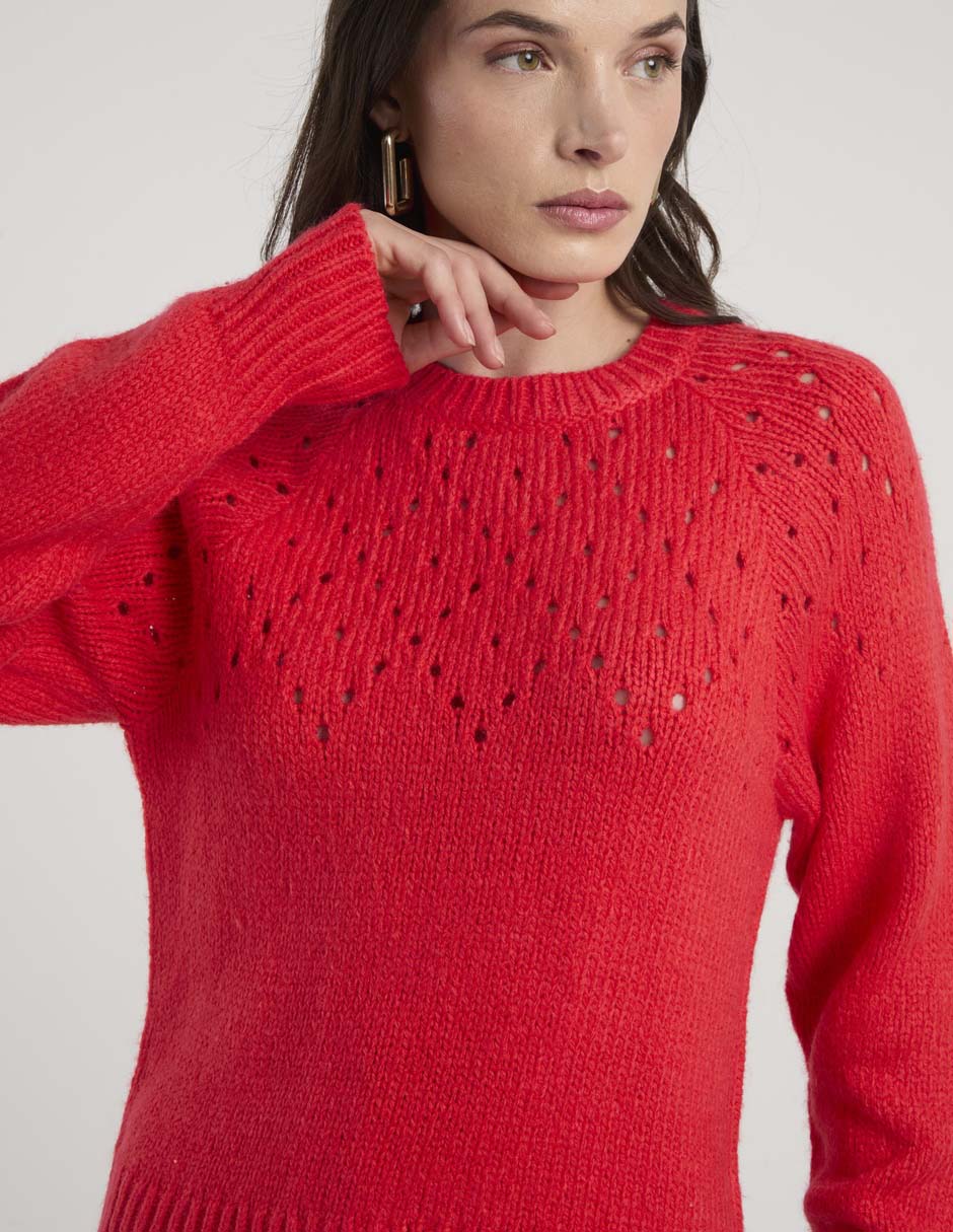 Suéter cuello redondo para mujer 4