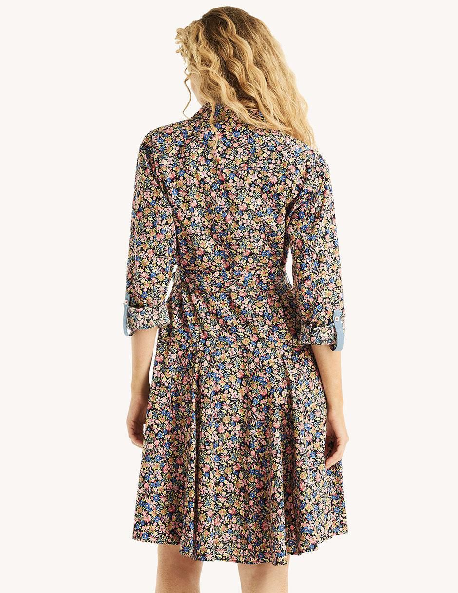 Vestido a la rodilla casual ef para mujer