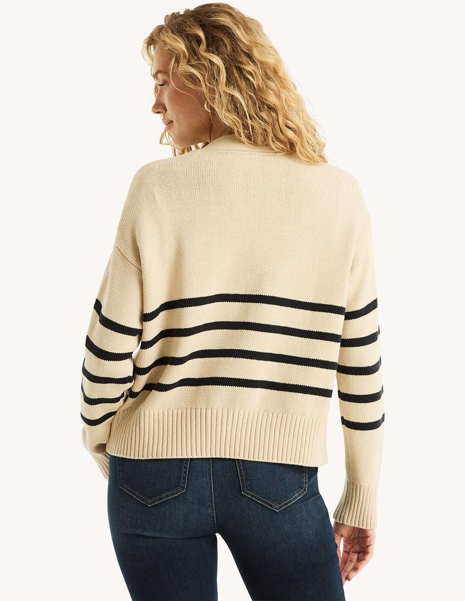 Suéter cuello V para mujer 2