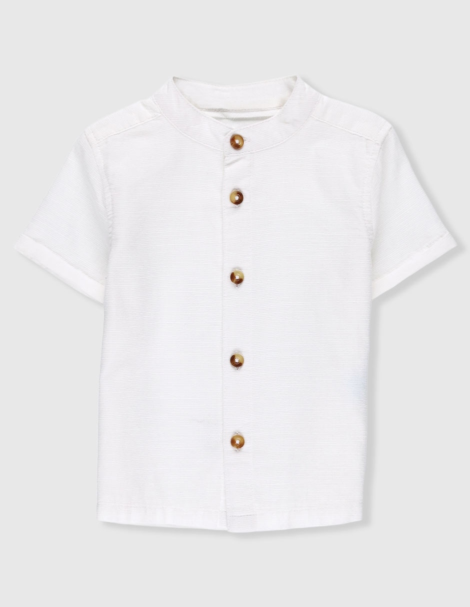 Camisa casual de algodón manga corta para bebé niño Camisa casual de algodón manga corta para bebé niño