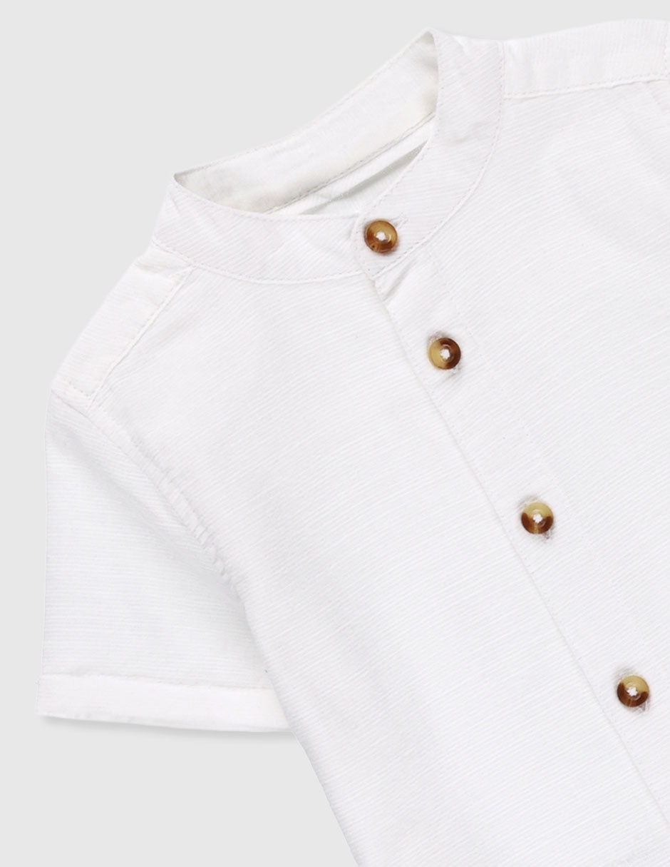 Camisa casual de algodón manga corta para bebé niño 3