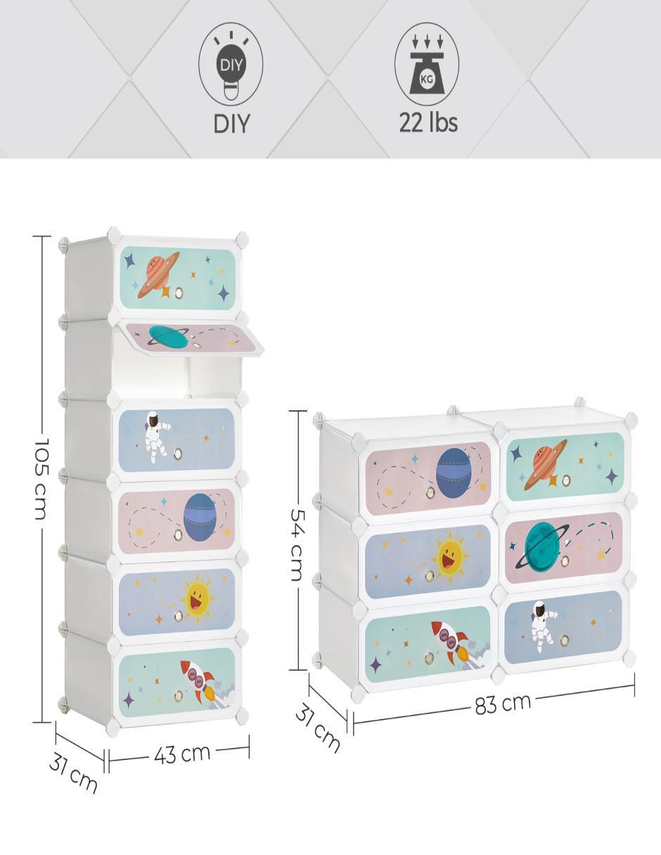 Set de organizador multiusos armable Songmics Home Damion