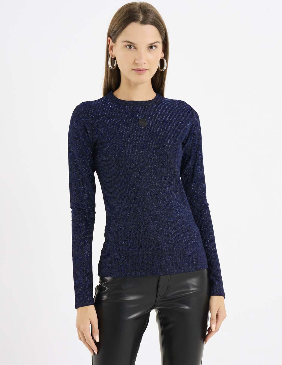 Blusa Hugo Blue manga larga para mujer