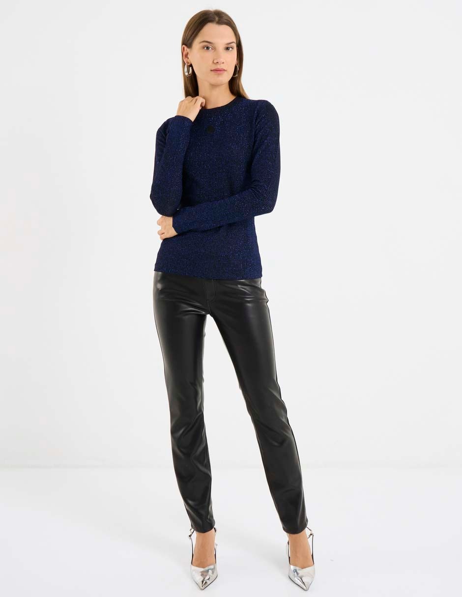 Blusa Hugo Blue manga larga para mujer