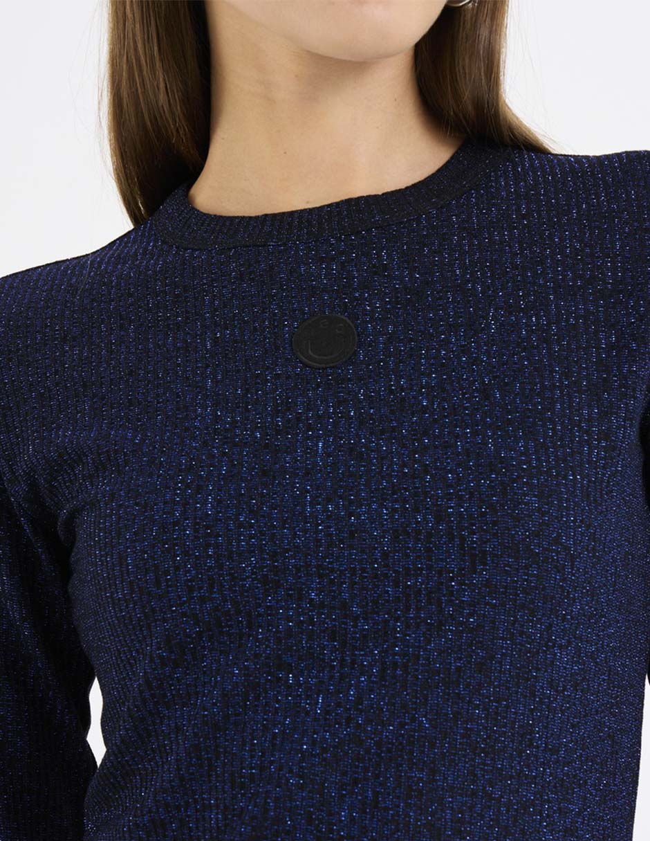 Blusa Hugo Blue manga larga para mujer