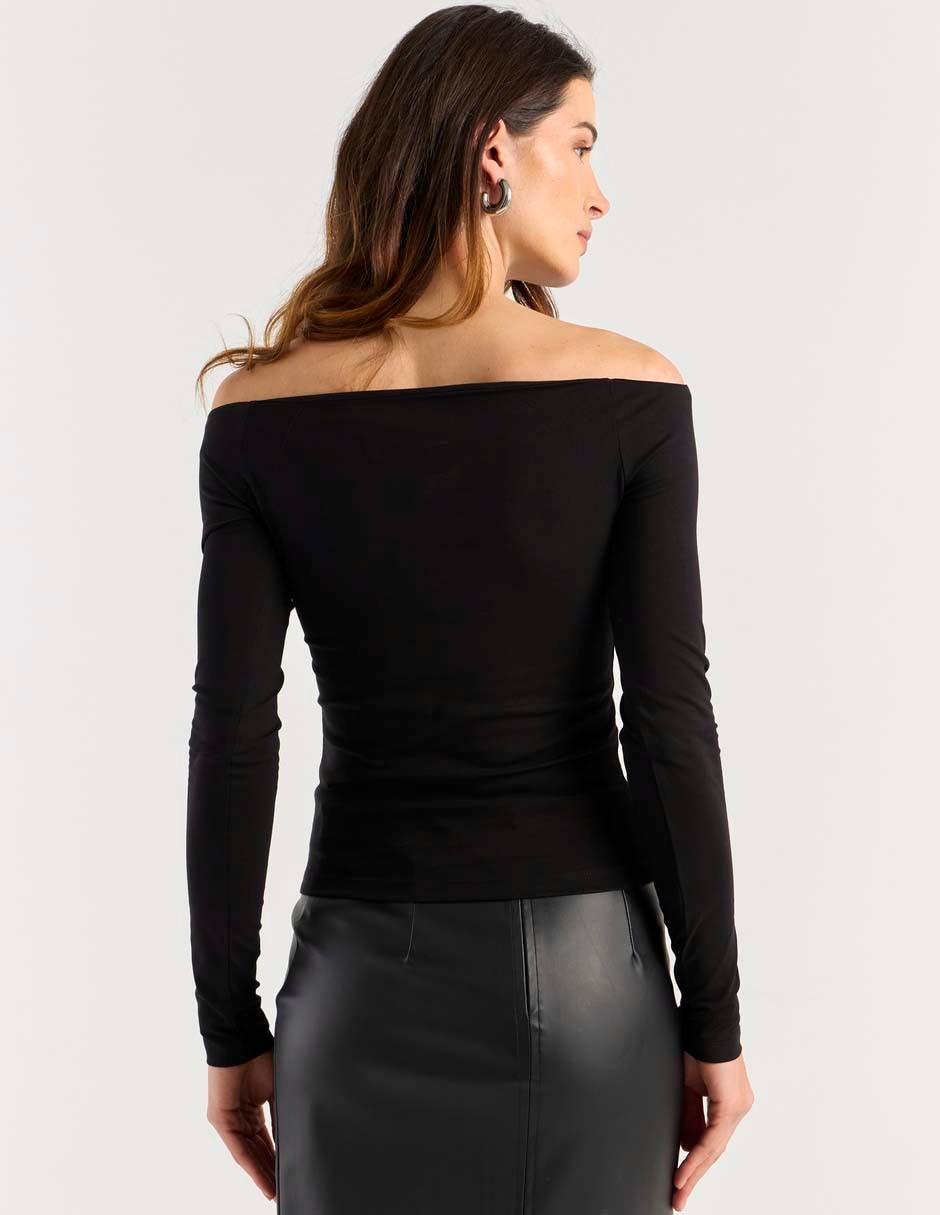 "playera" "manga" larga w25 "cuello" redondo "para mujer" 2