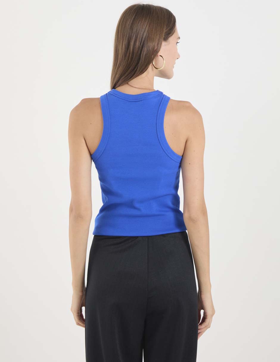 Playera Hugo Blue cuello redondo para mujer