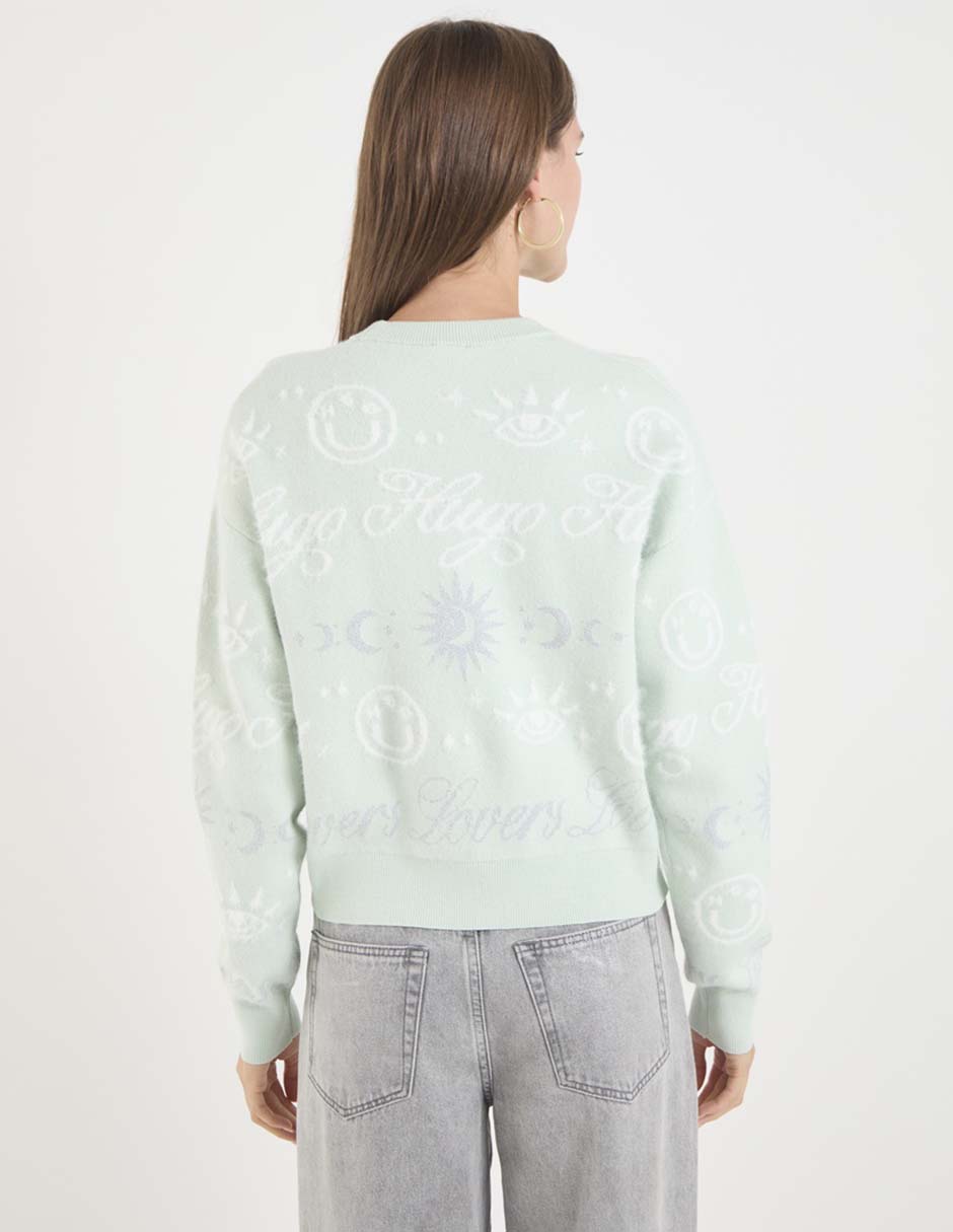 Suéter cuello redondo para mujer