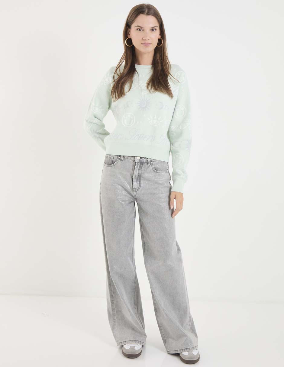 Suéter cuello redondo para mujer
