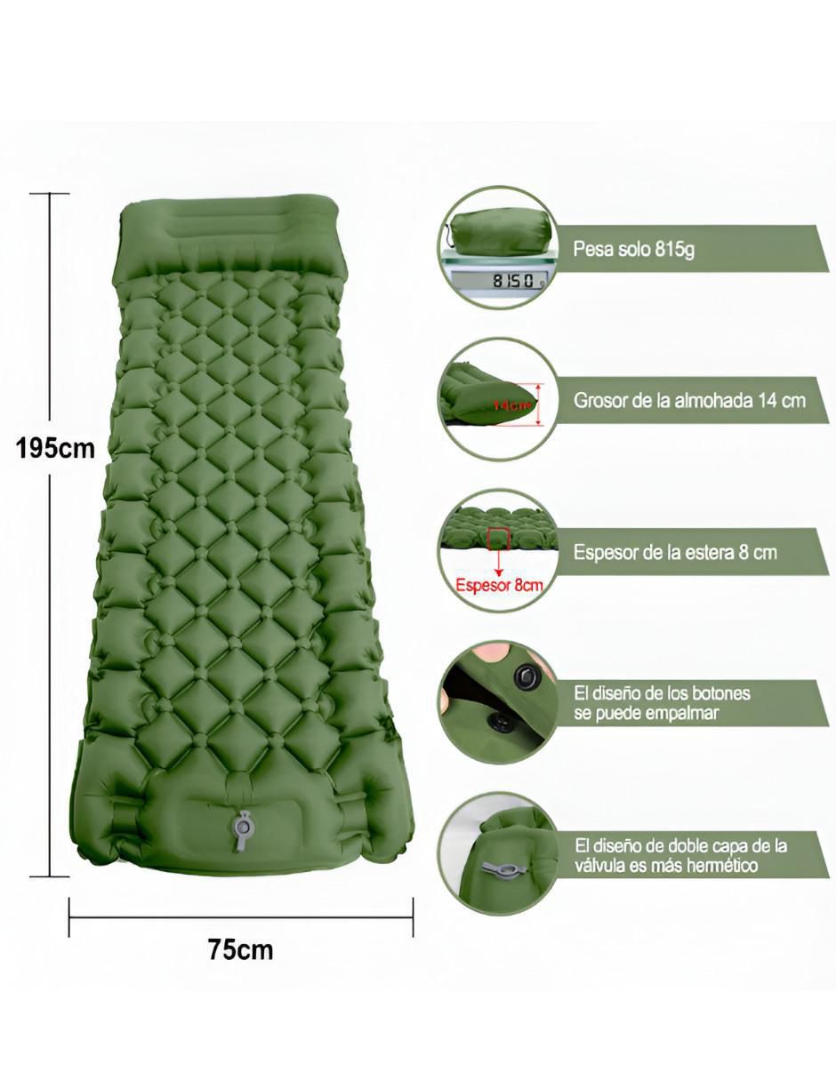 Colchón inflable Xtllar4634 colchoneta pillow top integrada 4