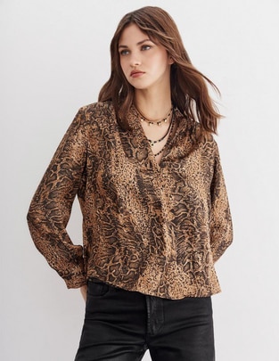 Blusa manga larga para mujer