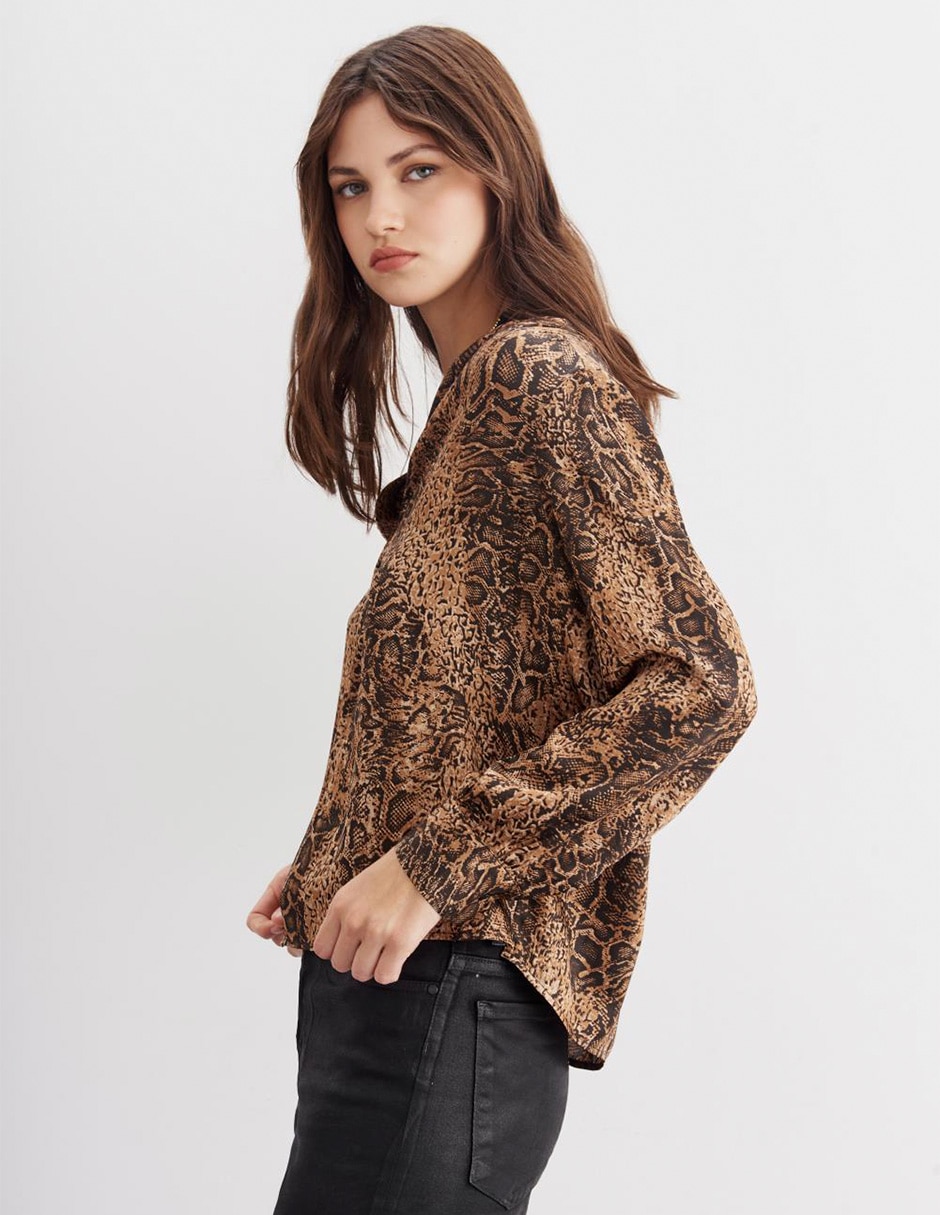 Blusa manga larga para mujer
