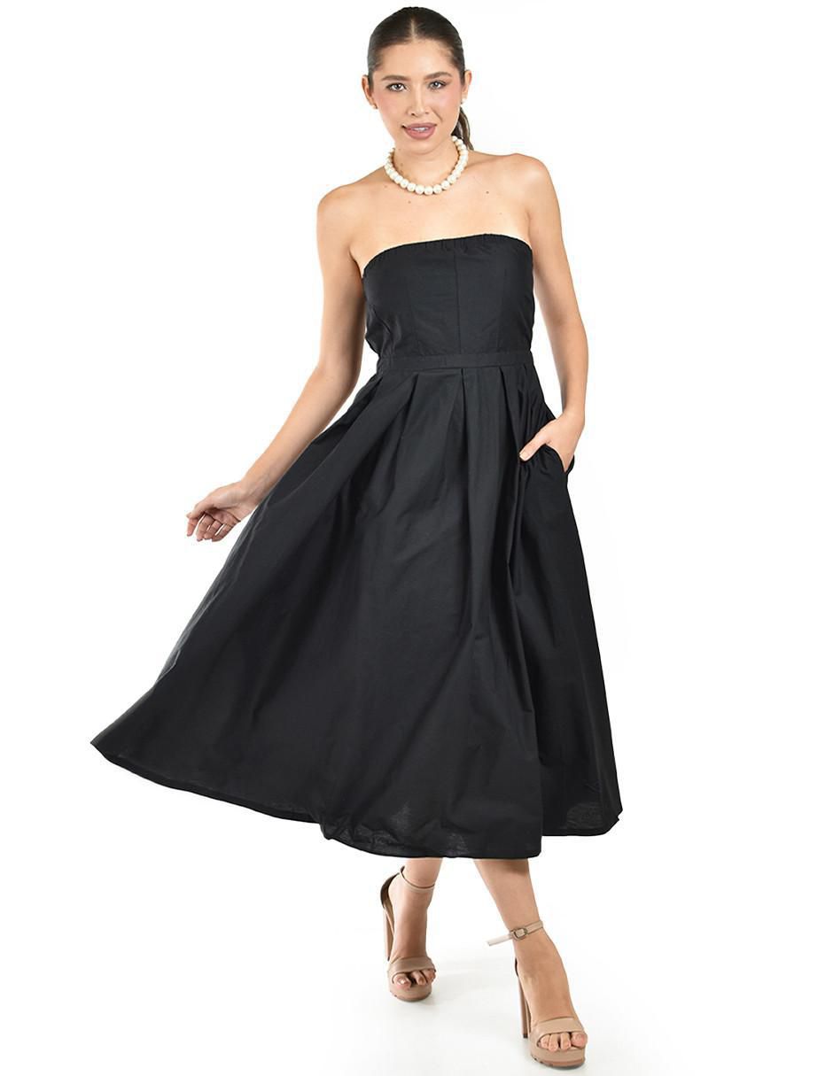 Vestido midi de fiesta escote Bajo 5