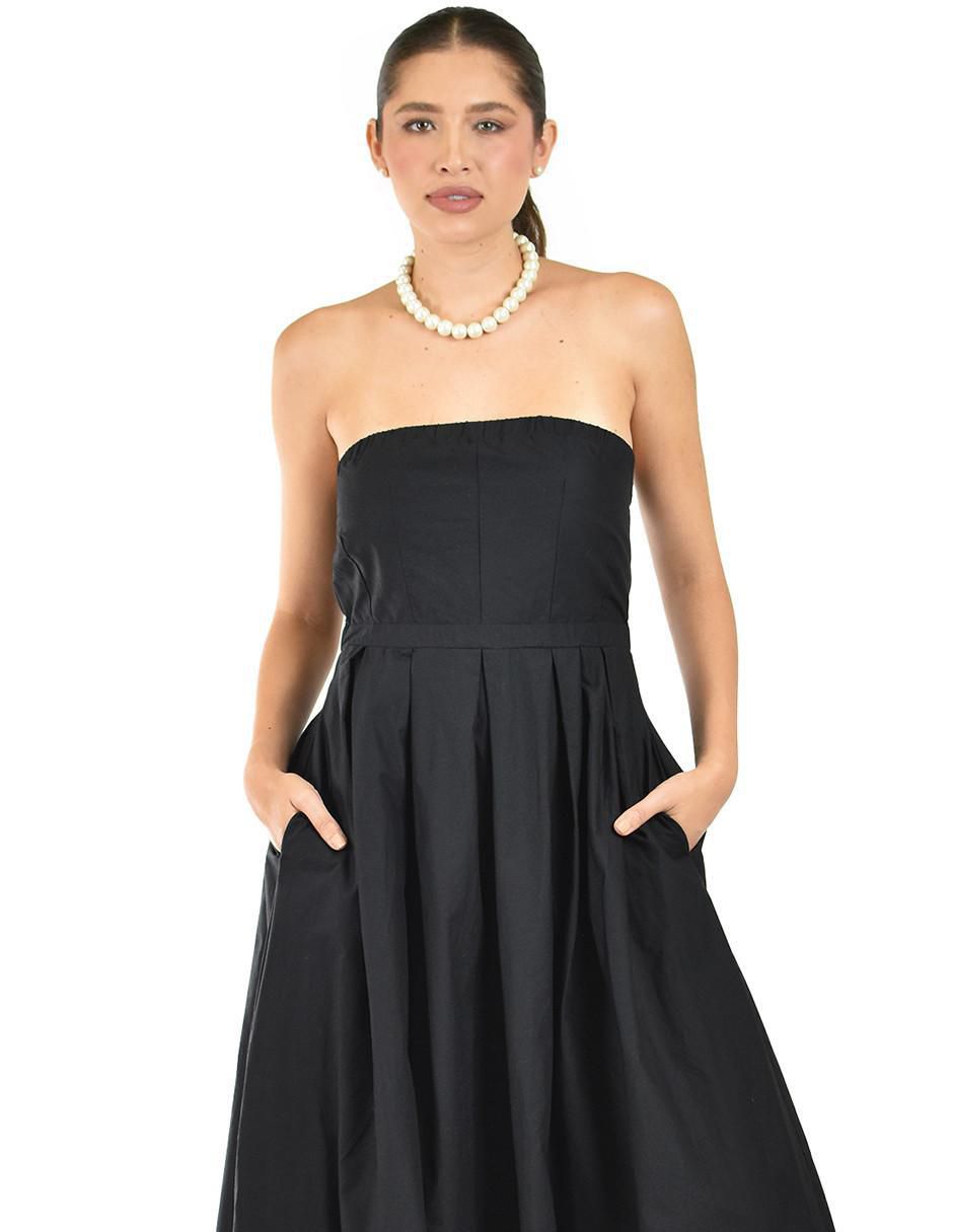 Vestido midi de fiesta escote Bajo