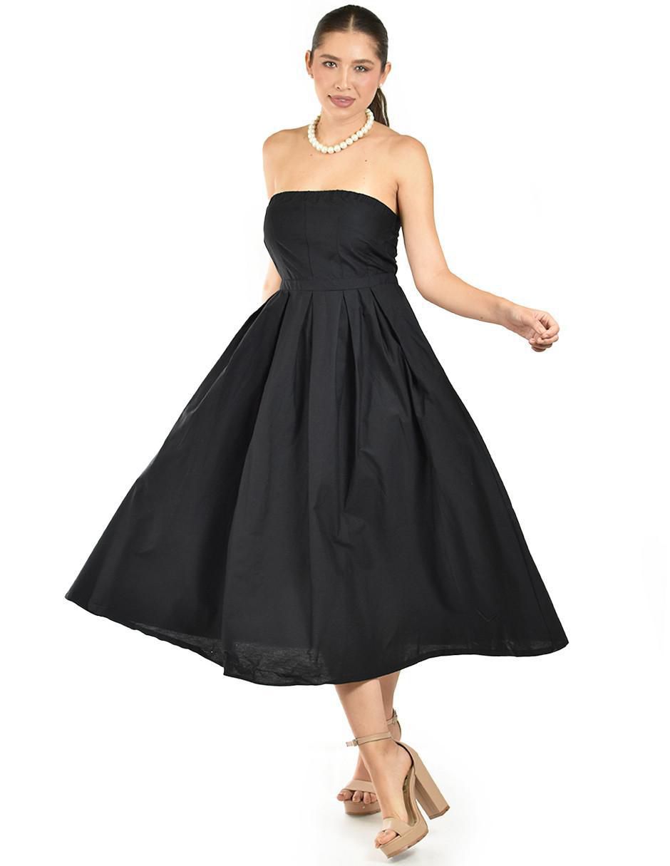 Vestido midi de fiesta escote Bajo