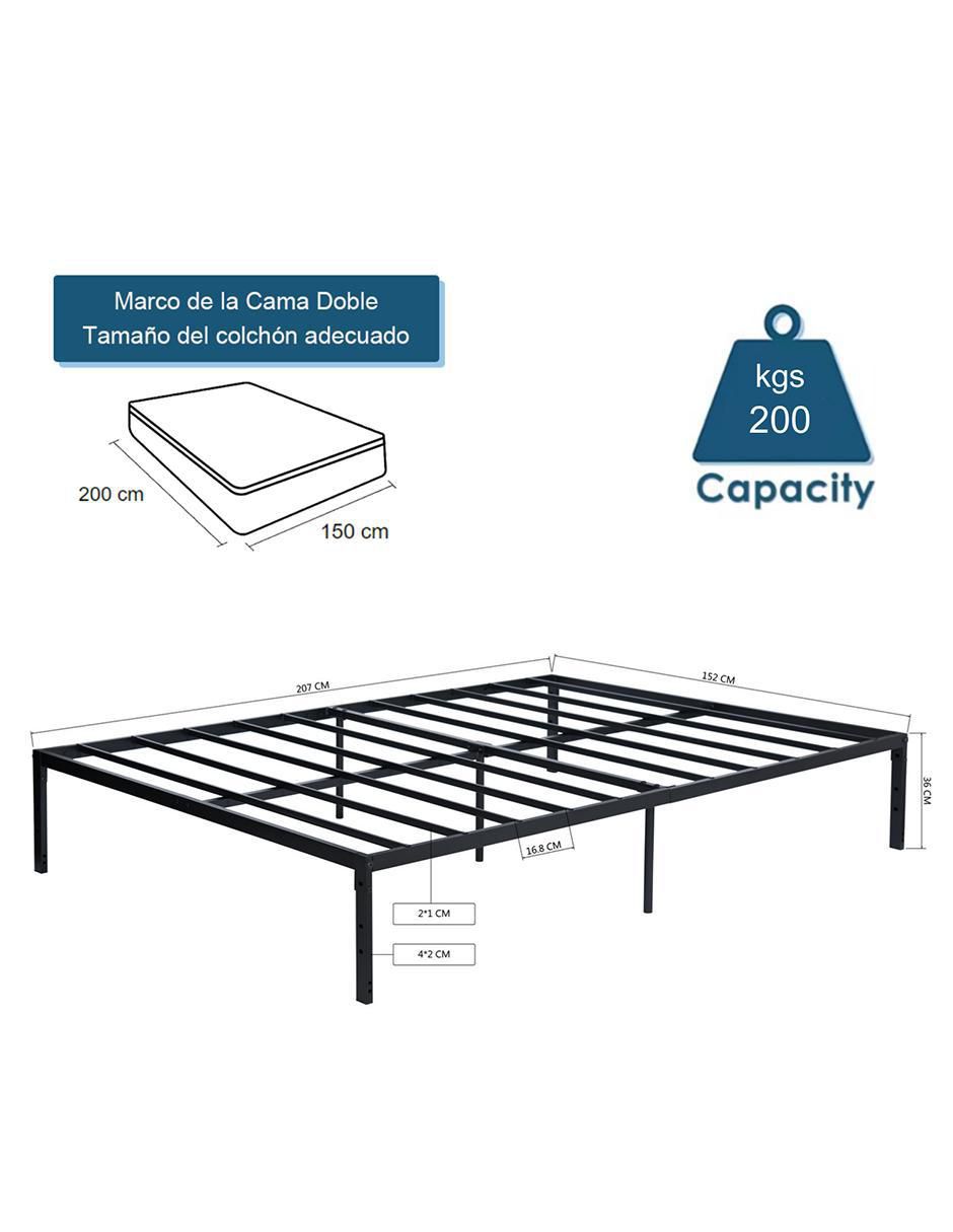 Base para cama armable Kiela de metal Queen size 6