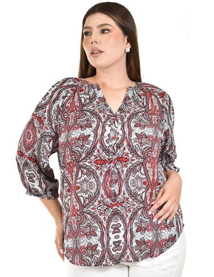 Blusa Roman Fashion manga 3/4 para mujer